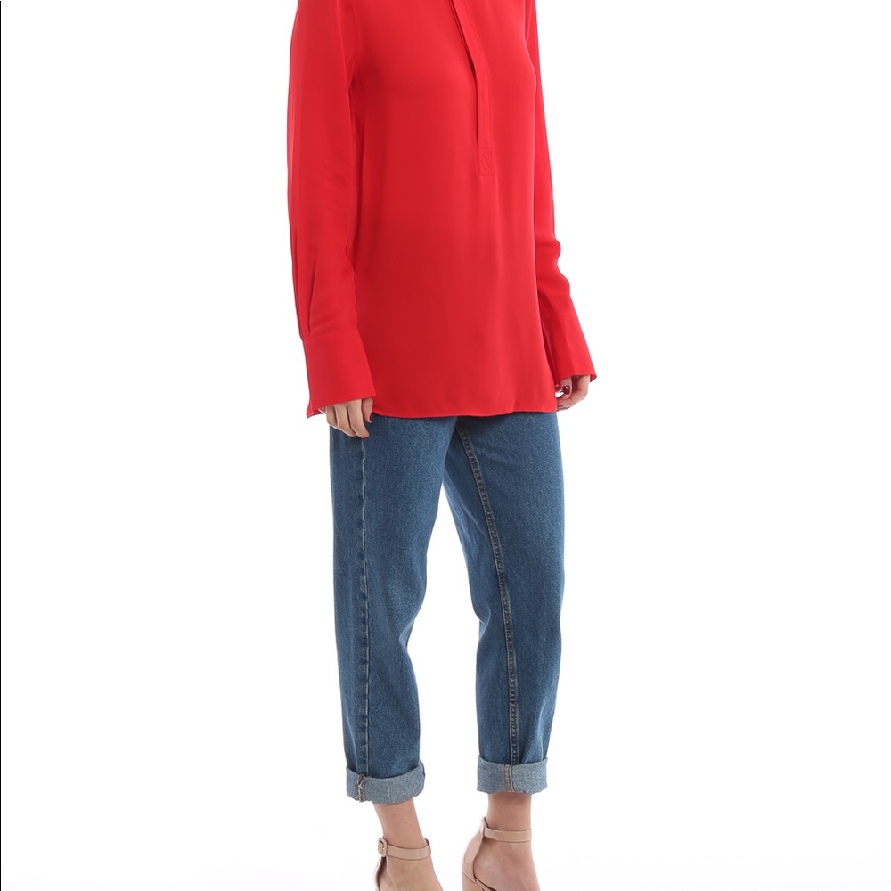 NWT Polo Ralph Lauren silk red blouse - Picture 8 of 12